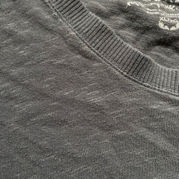 Decree Sweater Womens XL Gray Button Down Fringe Short Sleeves FLAW - Picture 7 of 12